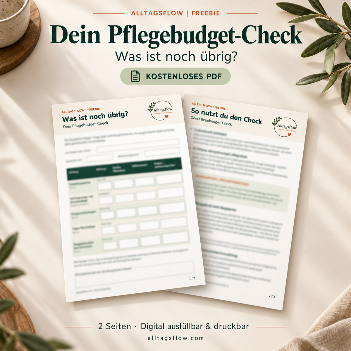 Pflegebudget-Check – kostenlose Übersicht zum Ausfüllen