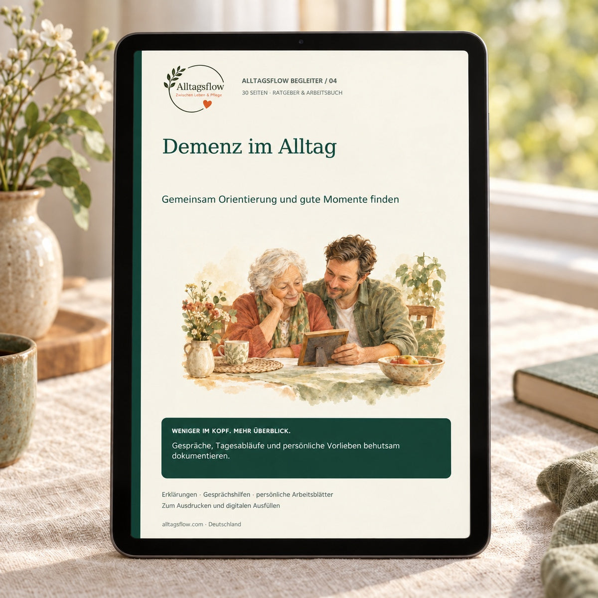 Demenz im Alltag – Orientierung und gemeinsame Momente | PDF-Ratgeber mit 30 Seiten