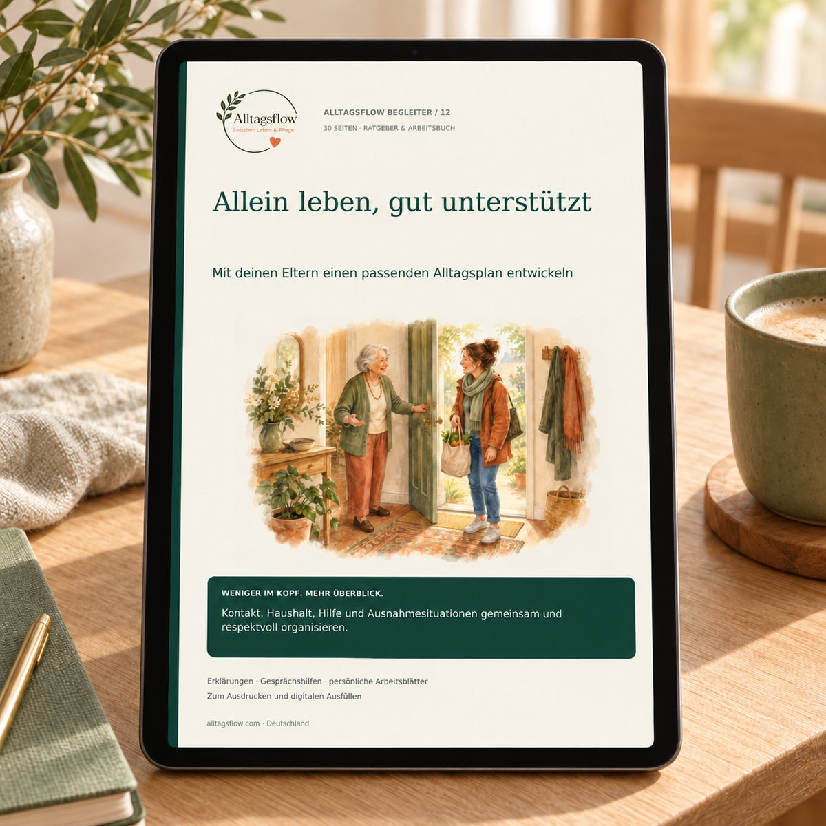 Allein leben, gut unterstützt – Dein Alltagsplan für alleinlebende Eltern | PDF mit 30 Seiten