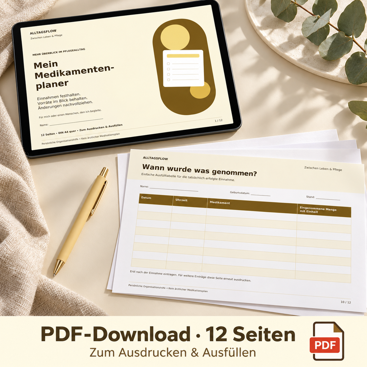 Medikamentenplaner – Einnahmen, Vorräte & Änderungen im Blick | PDF