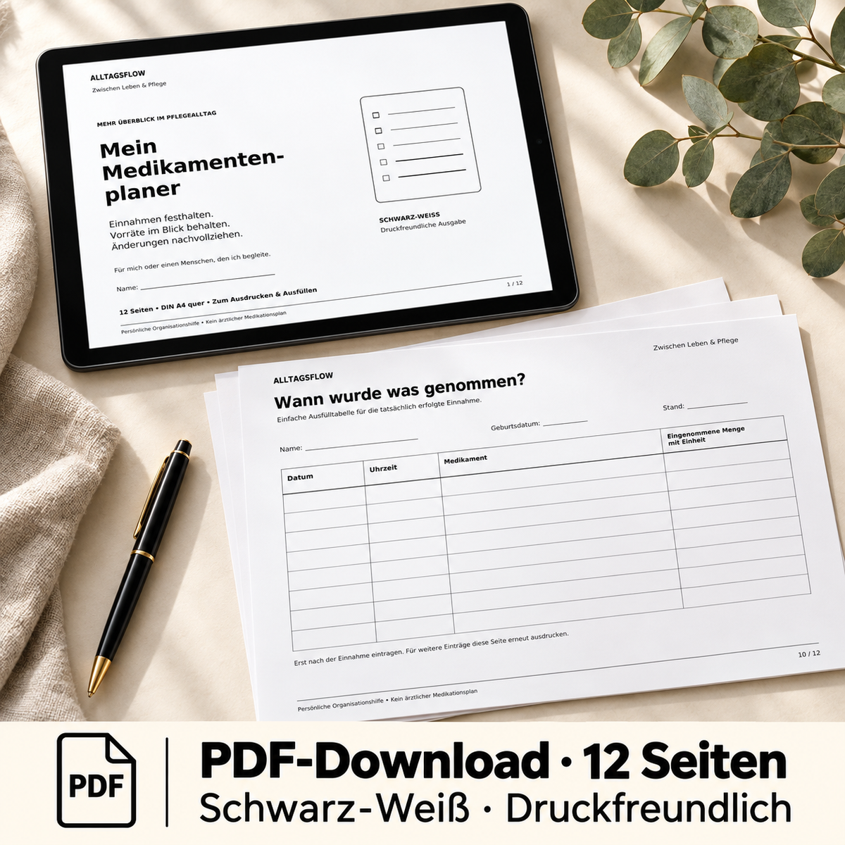 Medikamentenplaner – Einnahmen, Vorräte & Änderungen im Blick | PDF
