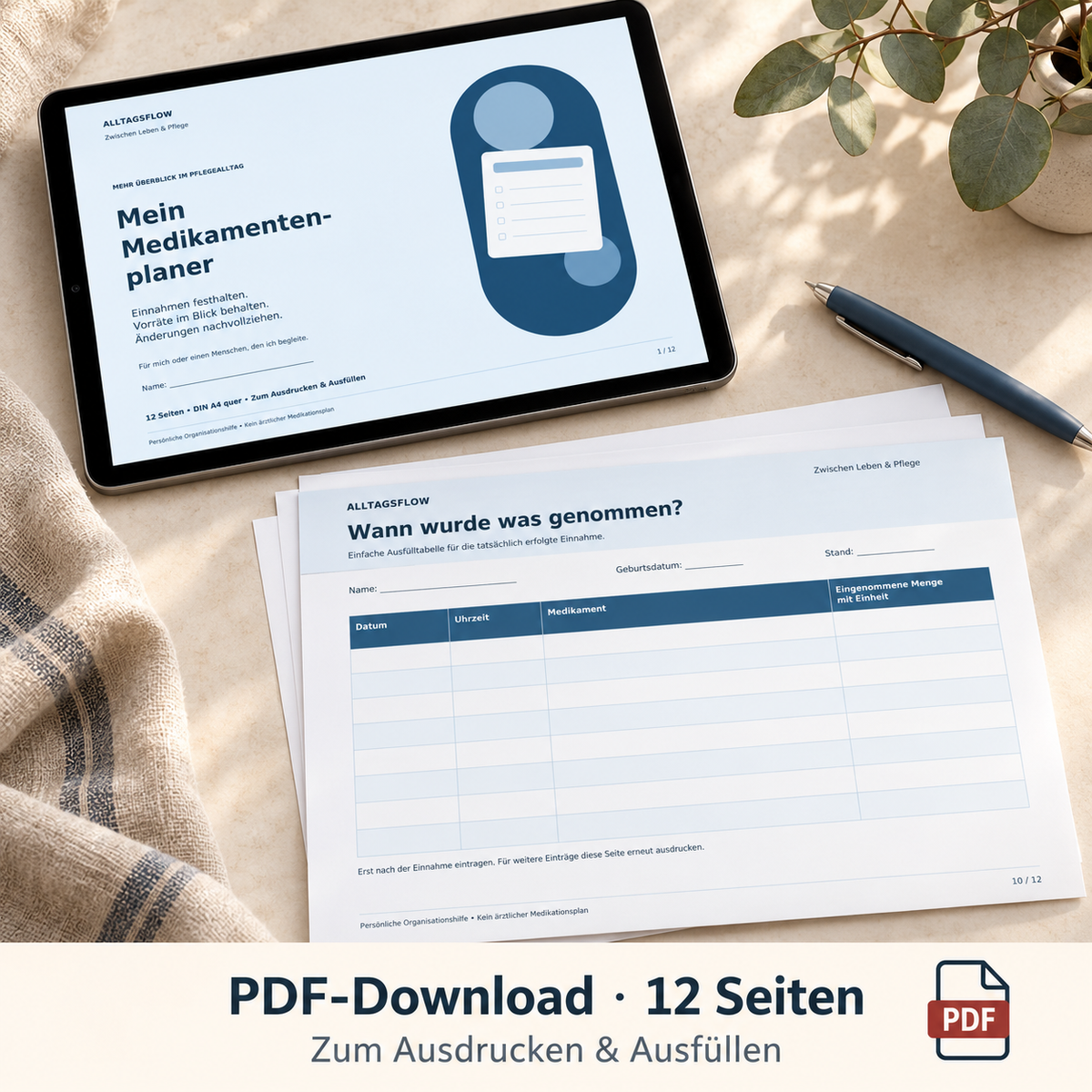 Medikamentenplaner – Einnahmen, Vorräte & Änderungen im Blick | PDF